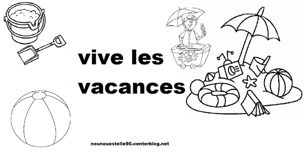 Coloriage vacances mer