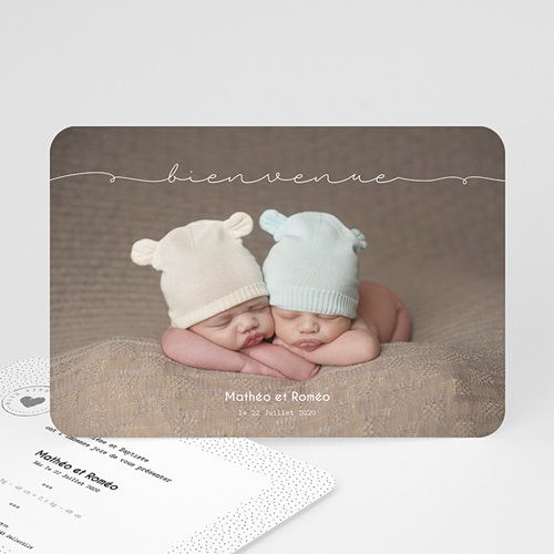 Faire part naissance jumeaux pas cher