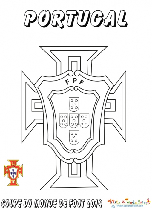 Coloriage écusson football