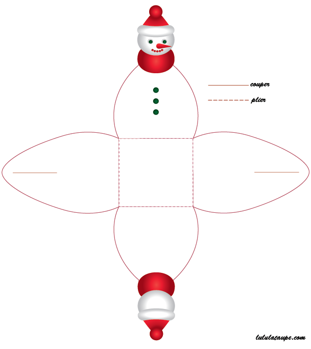 Modèle bonhomme de neige à découper
