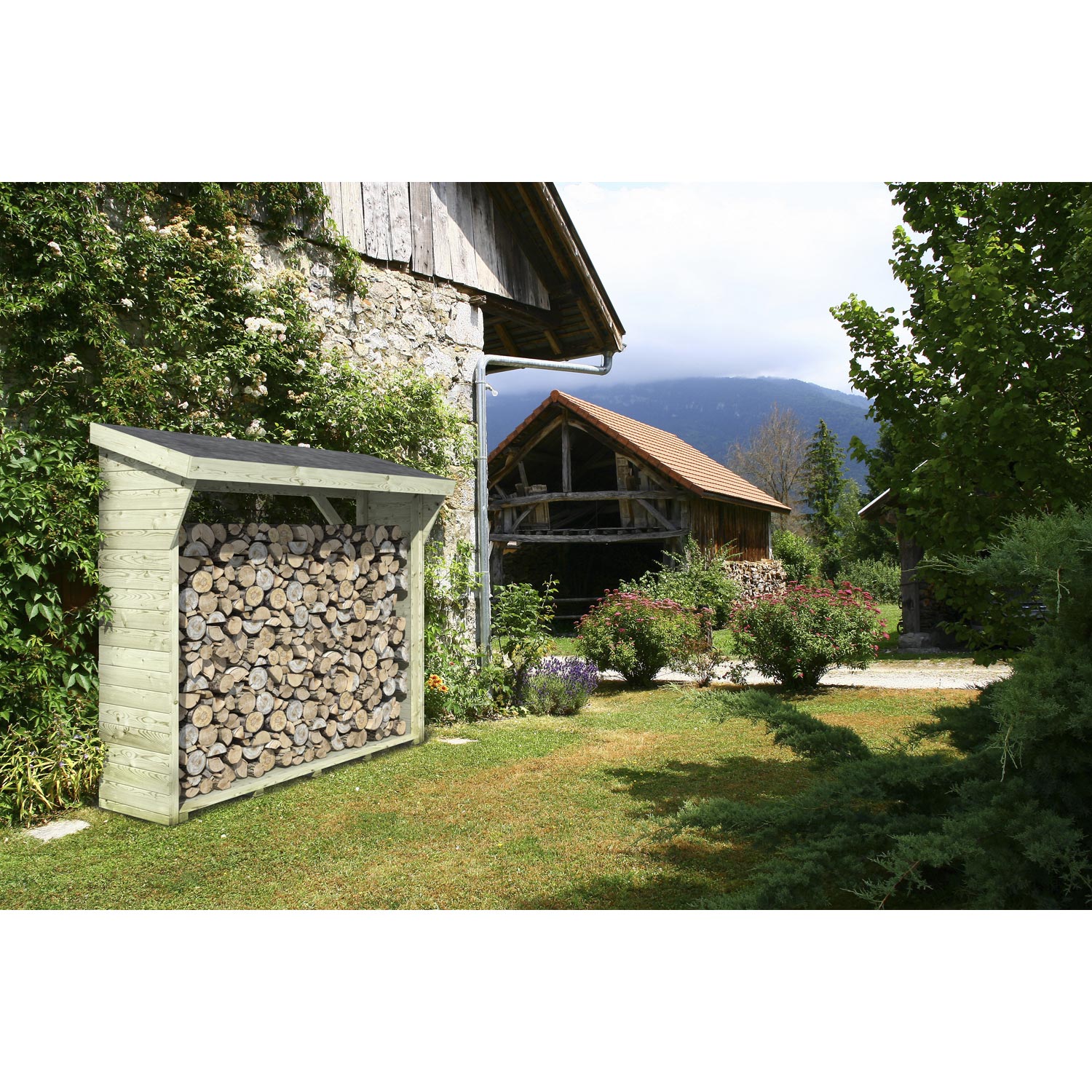 Stockage bois de chauffage leroy merlin