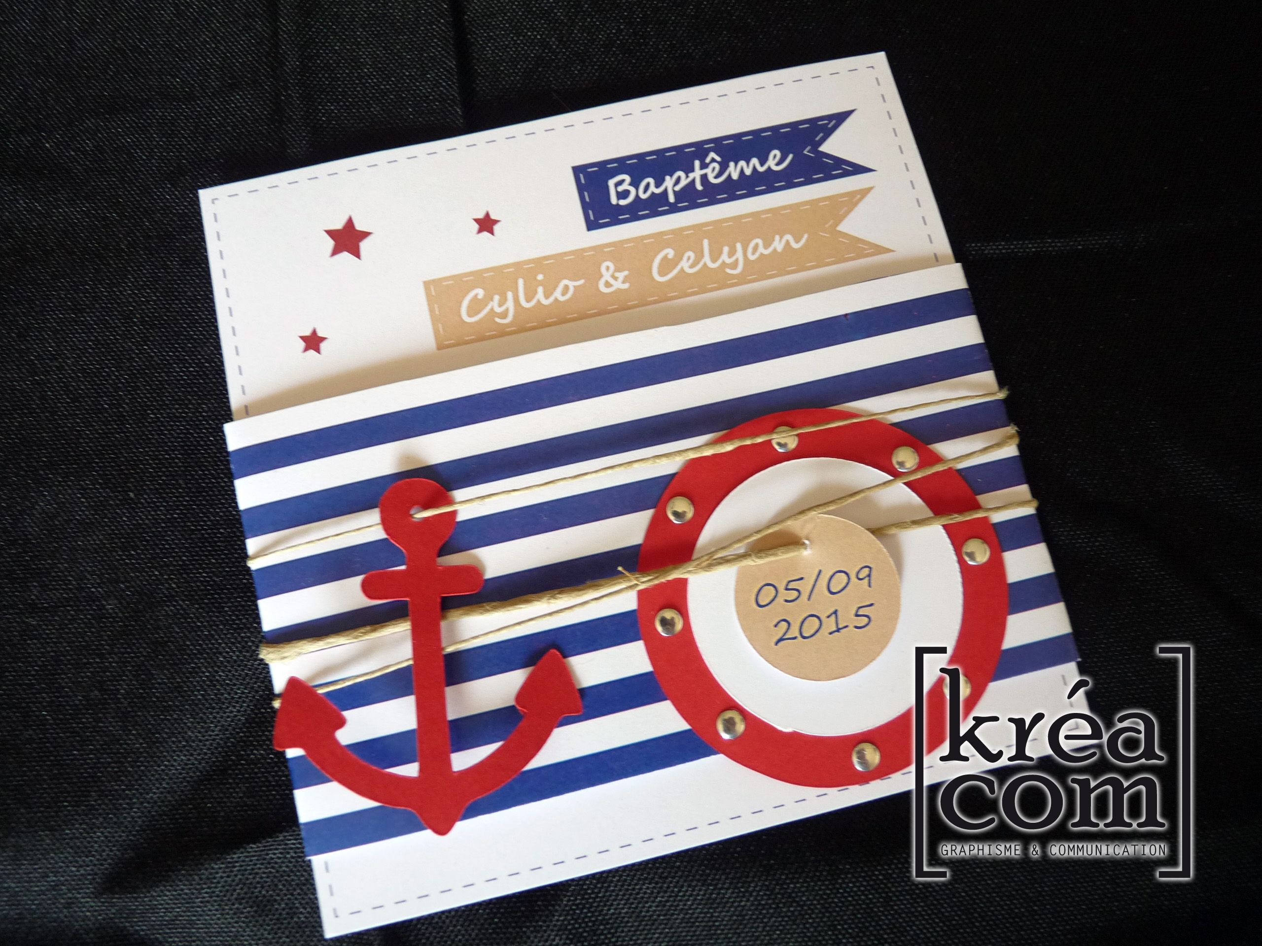 Faire part bapteme cars