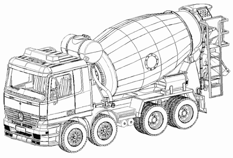 Coloriage camion travaux