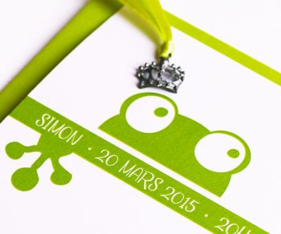 Faire part naissance grenouille