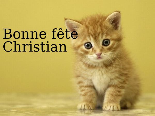 Carte bonne fête christian