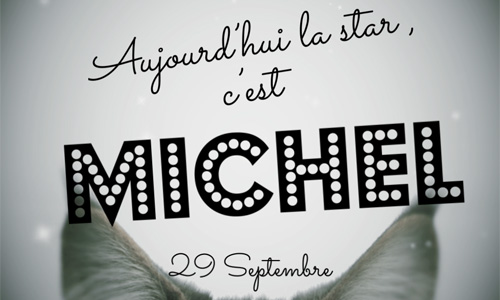 Carte bonne fête michel