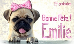 Carte bonne fete emilie