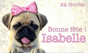 Carte bonne fete isabelle