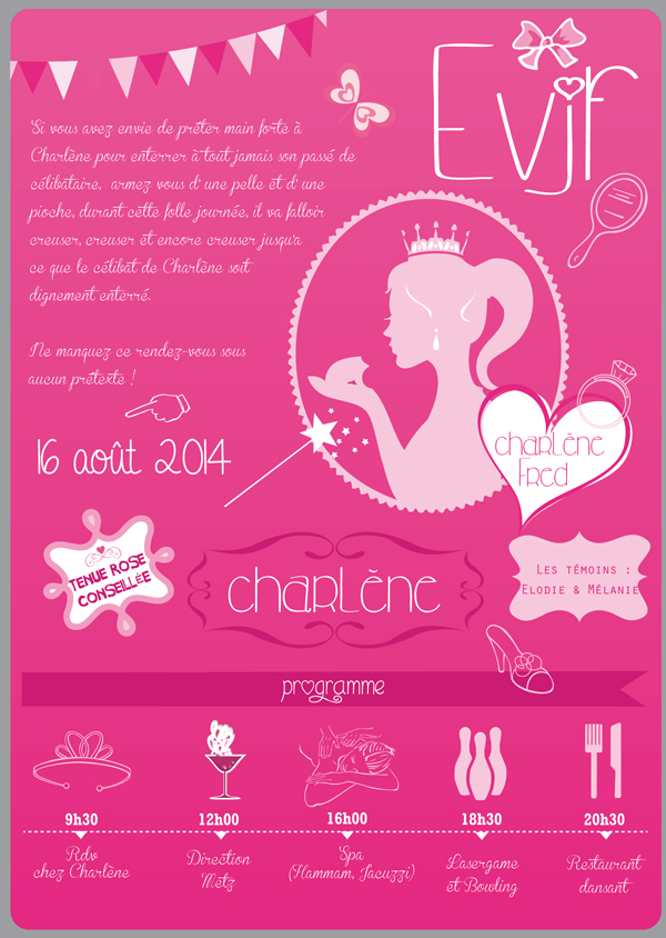 Faire part enterrement vie de jeune fille