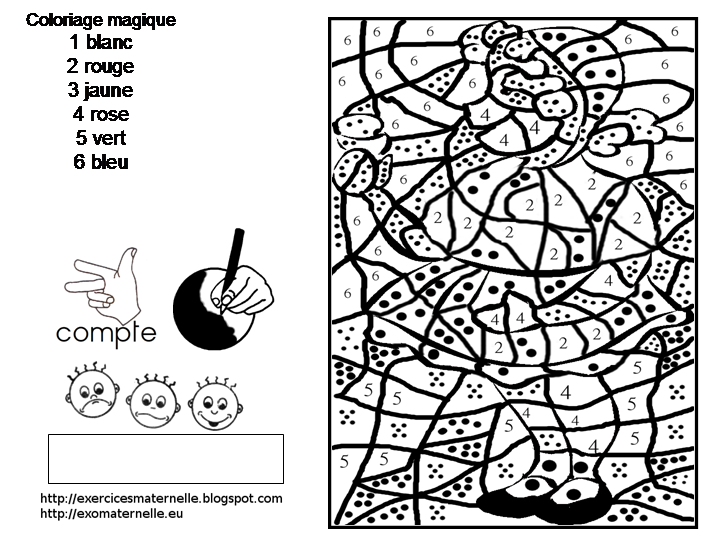 Coloriage magique loup