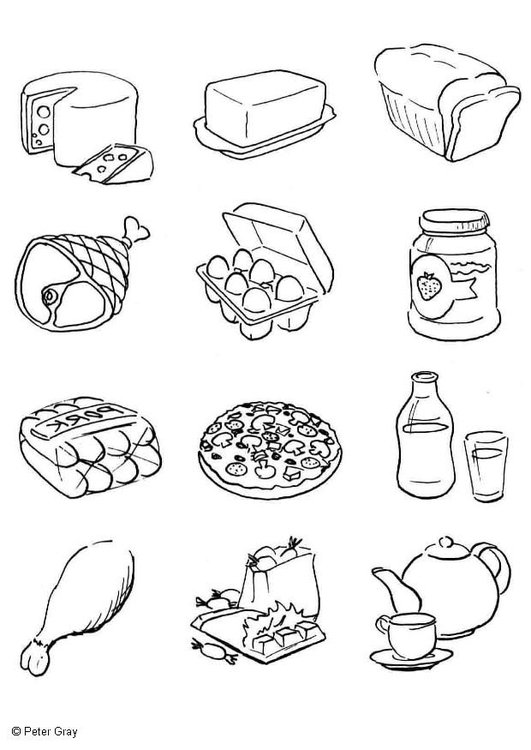 Coloriage aliments