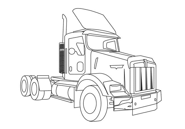 Coloriage camion américain