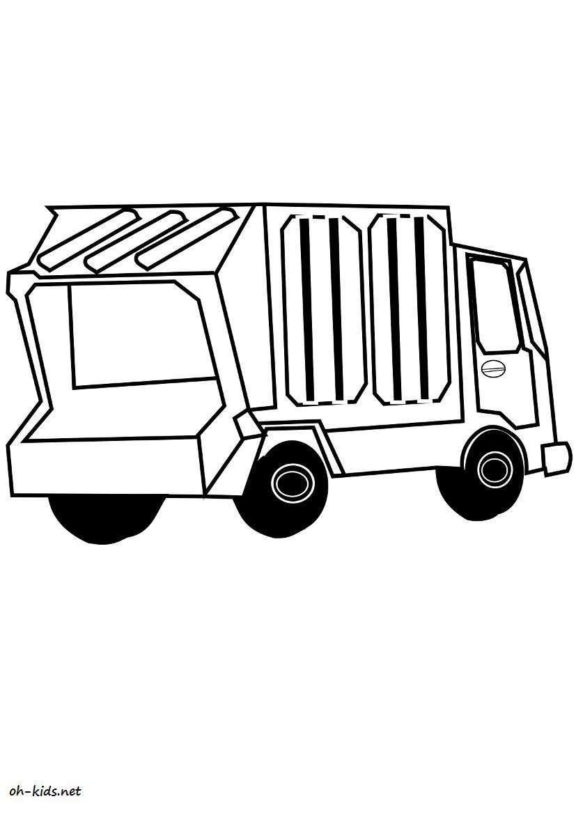 Coloriage De Camion Poubelle