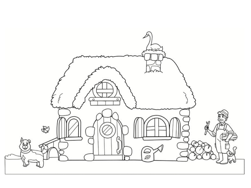 Dessin de maison a imprimer