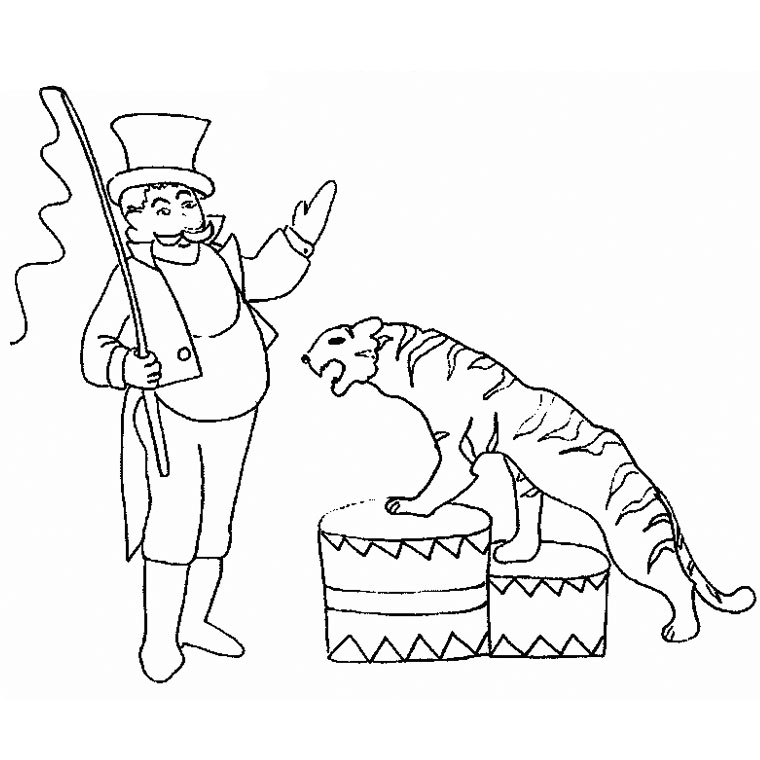 Coloriage de cirque pinder