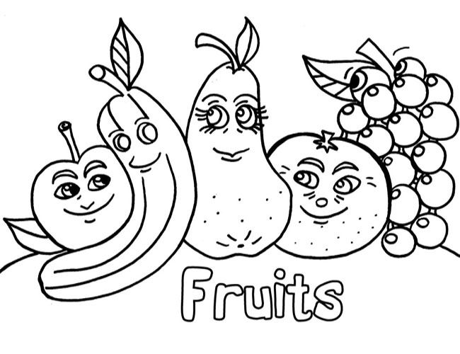 Coloriage fruit et legume a imprimer