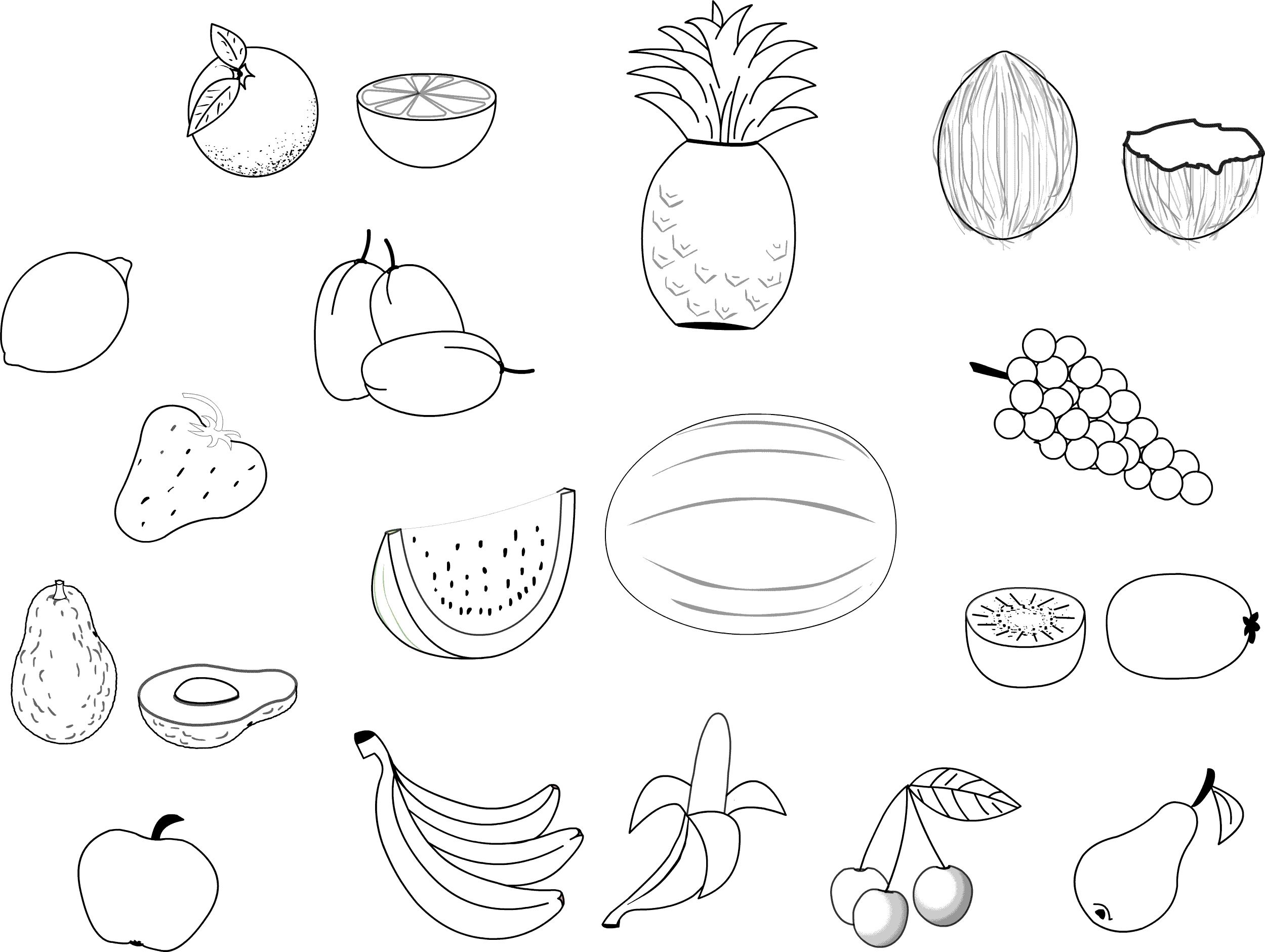 Image de légumes à colorier