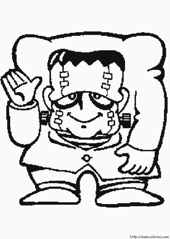 Dessin halloween a colorier