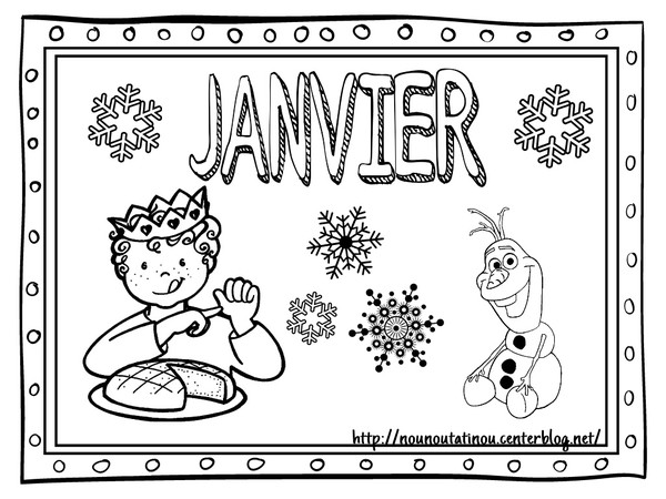 Coloriage janvier maternelle