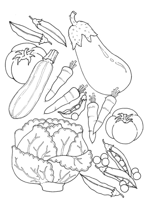 Coloriage légumes maternelle