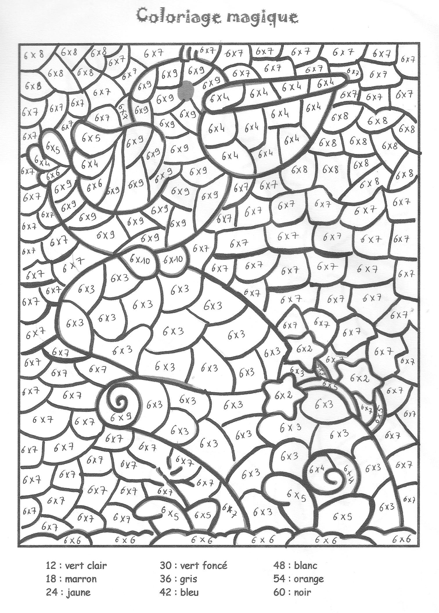 Coloriage magique les doubles