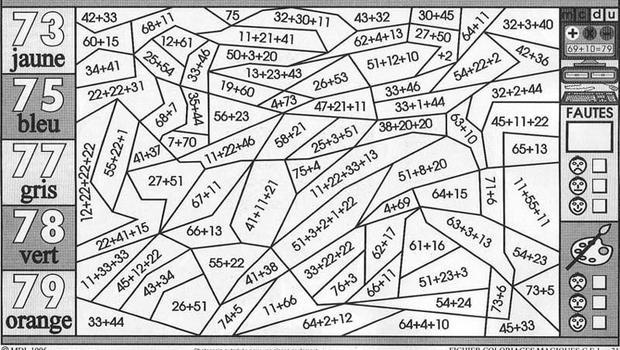 Coloriage magique 6eme