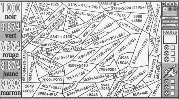 Coloriage magique dur a imprimer