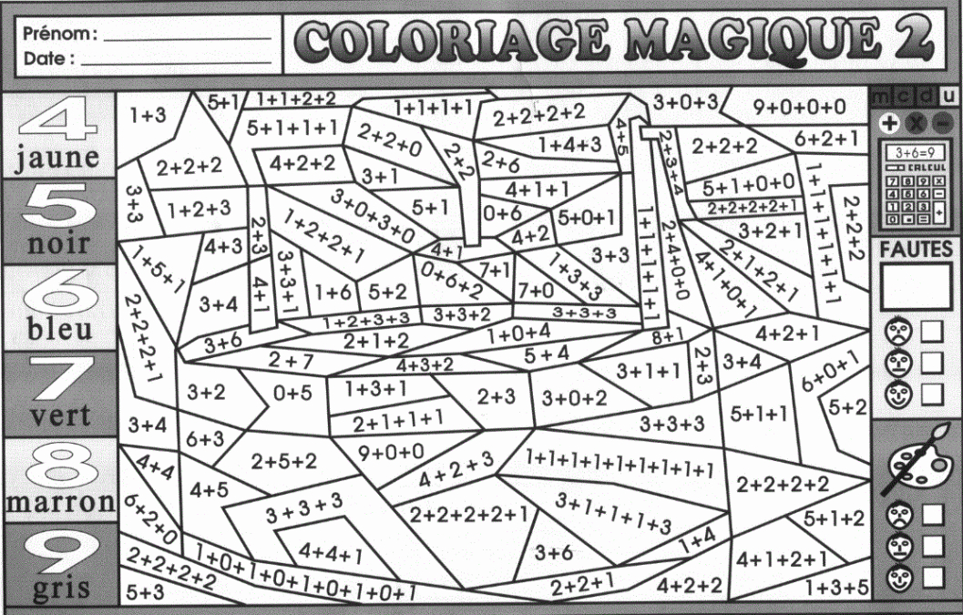 Coloriage magique collège