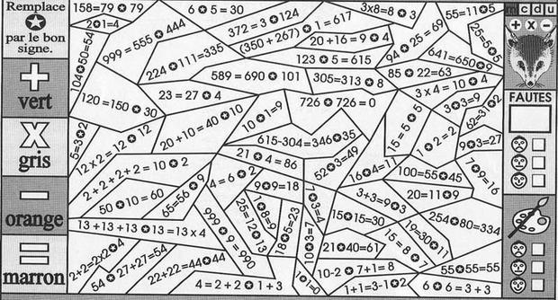 Coloriage magique division ce2