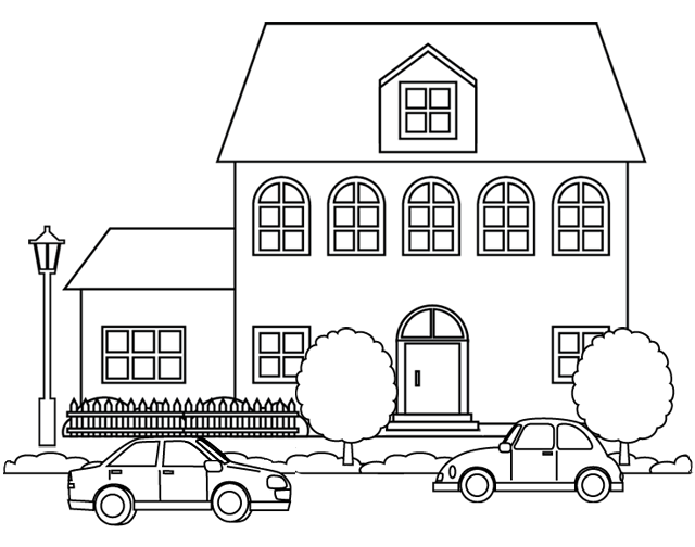 Dessin à imprimer maison