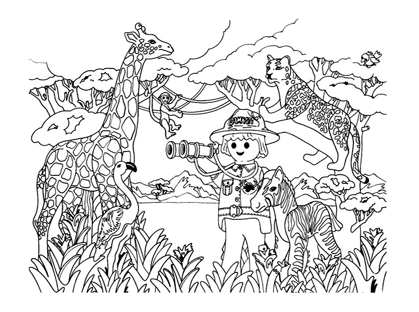 Coloriage playmobil maison
