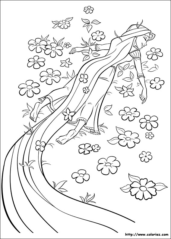 Coloriage mariage raiponce