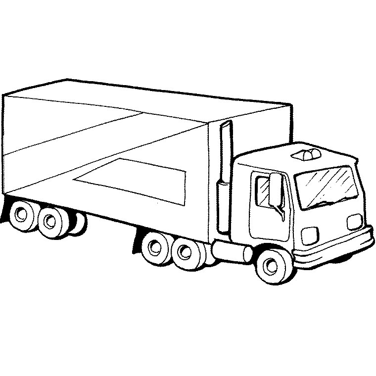 Dessin camion remorque