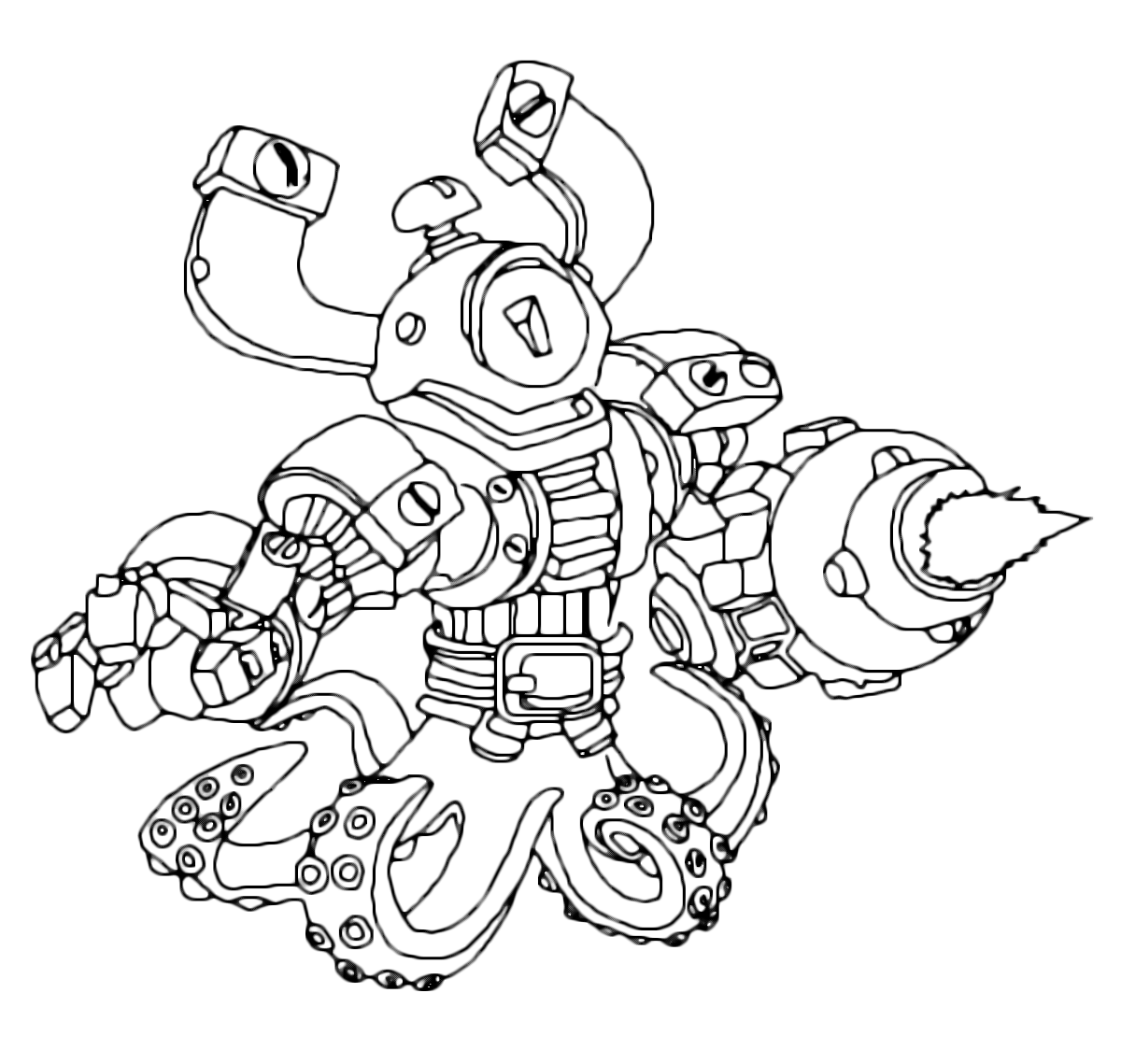 Coloriage magique skylanders