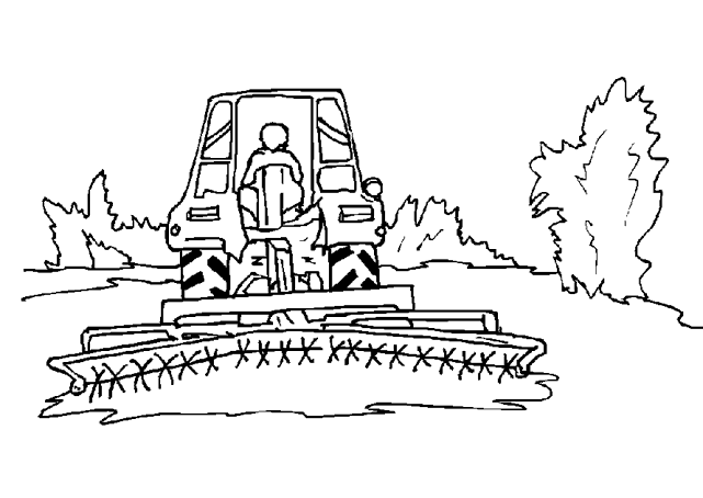 Coloriage tracteur avec charrue