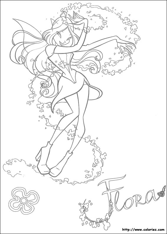 Winx coloriage flora