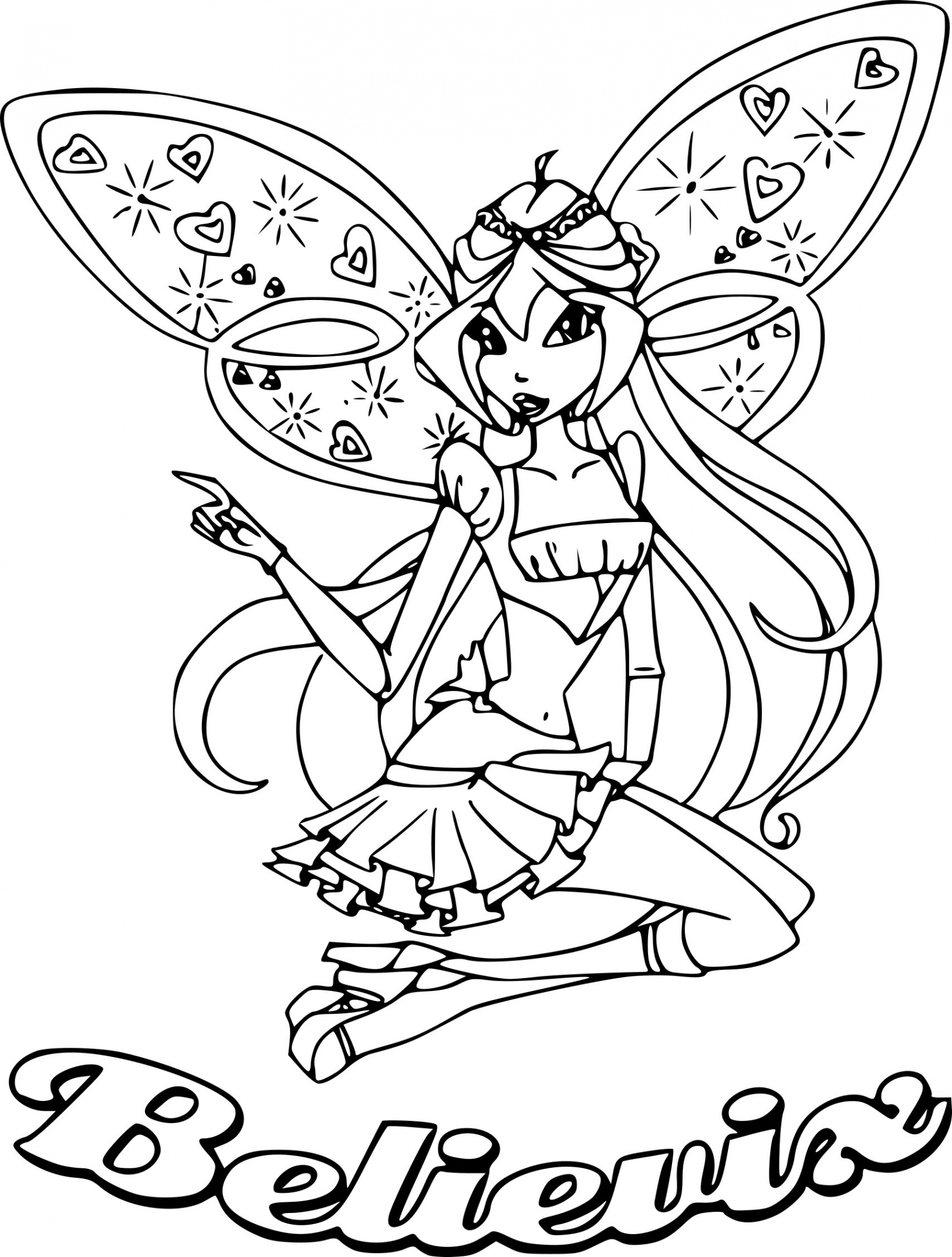 Coloriage winx believix gratuit