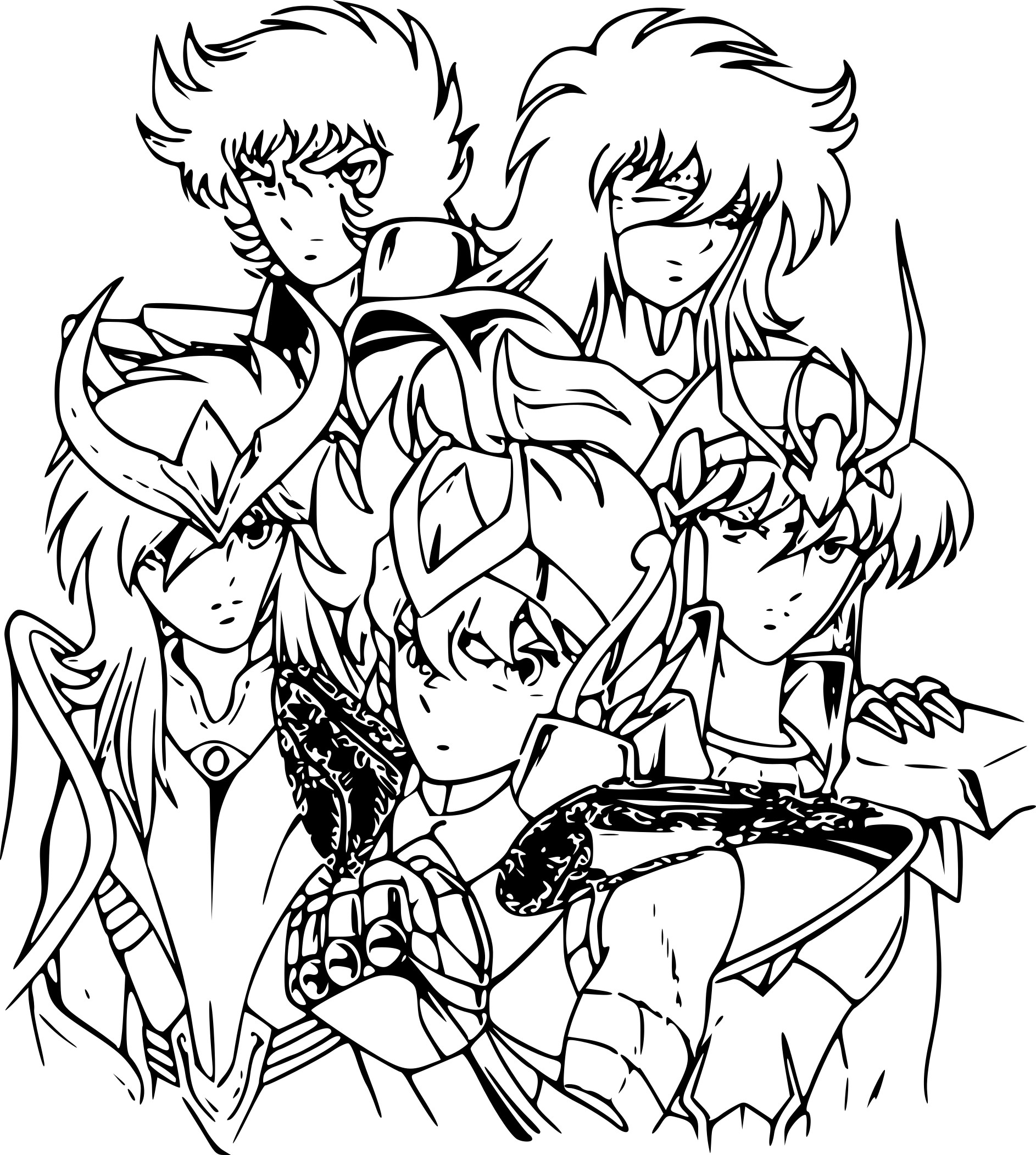 Coloriage chevalier zodiaque