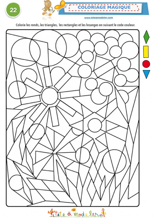 Coloriage magique printemps