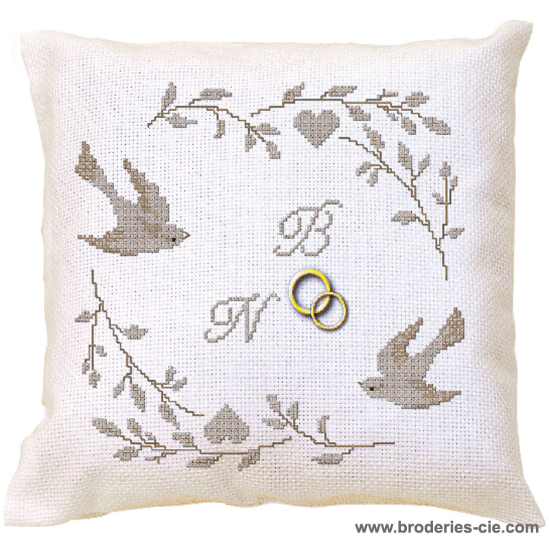 Kit coussin alliance point de croix
