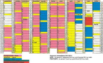 Sorbonne nouvelle calendrier