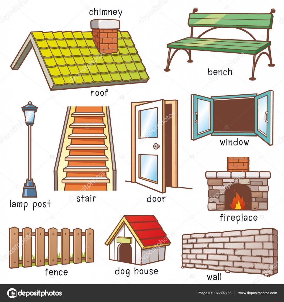 Dessin pièces de la maison - tout degorgement