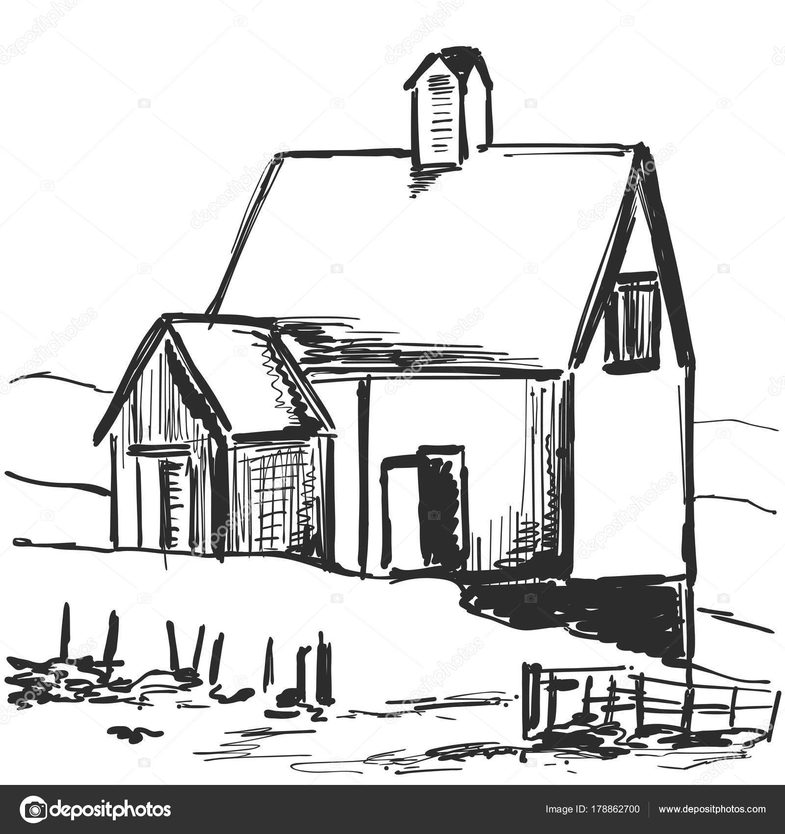 Dessin de maison de campagne