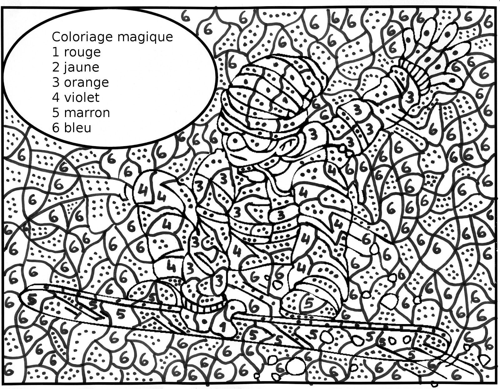 Coloriage magique 5eme imprimer