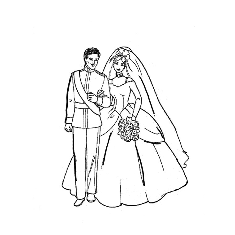 Coloriage mariee