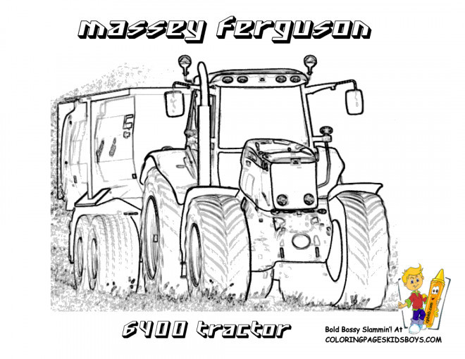 Coloriage remorque tracteur