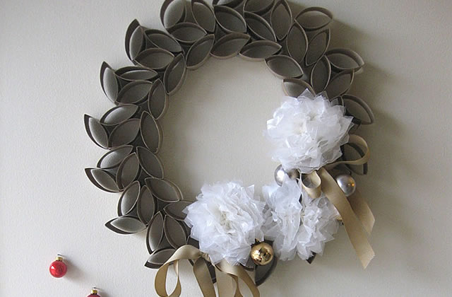 Creation deco de noel avec rouleau vide de papier toilette