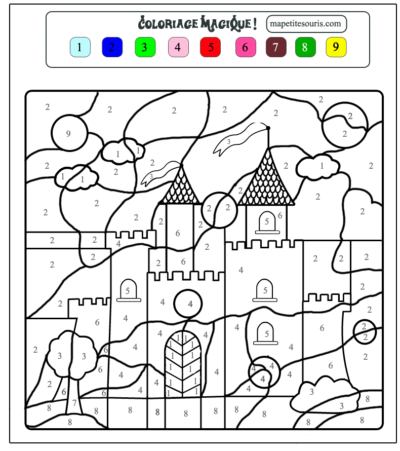 Coloriage magique a imprimer gs