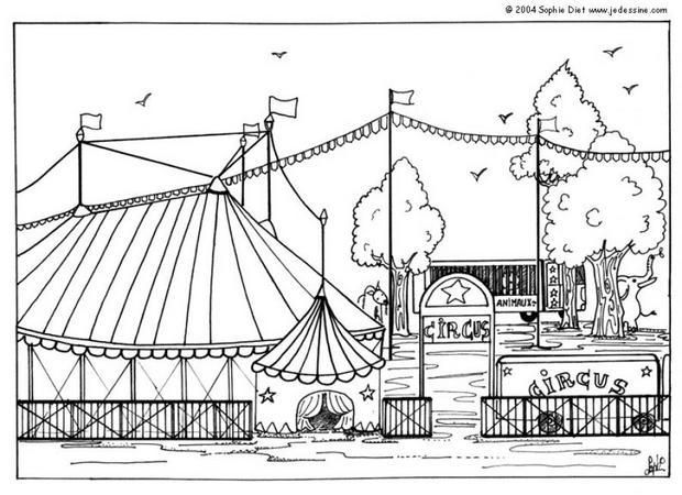 Coloriage du cirque pinder