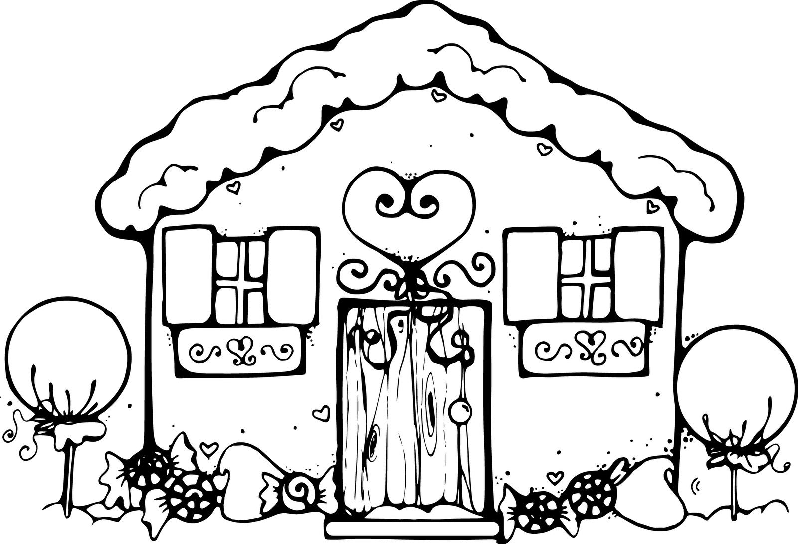 Dessin maison à colorier